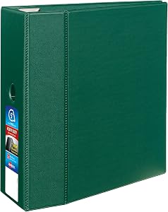 Avery Heavy-Duty 3 Ring Binder, 5 Inch One Touch EZD Rings, 2.3/4.8 Inch Spine, 1 Green Binder (79786)