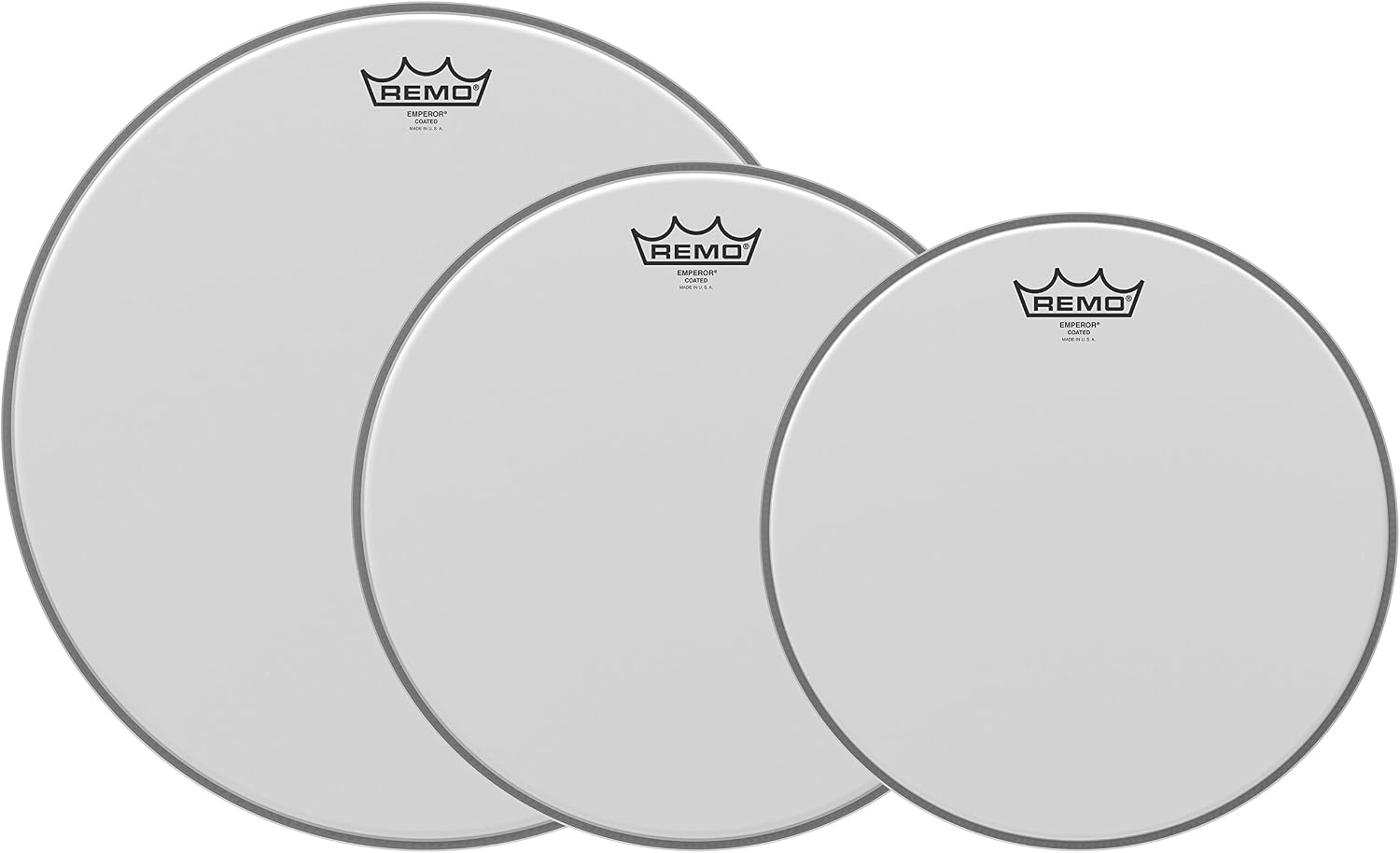 Remo PP-0950-BE Emperor Coated Tom Drumhead Pack - 12", 13" & 16"