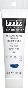 Liquitex Professional Heavy Body Acrylic Paint, 2-oz (59ml) Tube, Phthalocyanine Blue (Green Shade)