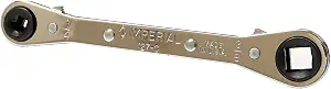 Imperial Tool 127C Ratchet Wrench with 25 Degree Offset for HVAC Refrigeration and Air Conditioning, 1/4", 3/8", 3/16" and 5/16"