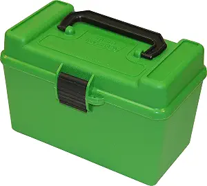 MTM H50-XL Deluxe Handled 50-Round Rifle Ammo Case Box 270 300 WSM 338 Lapua