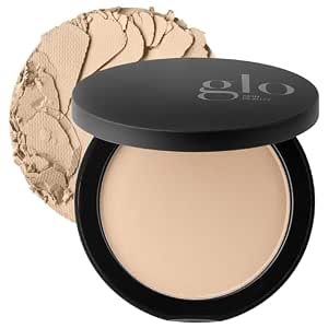 Glo Skin Beauty Pressed Base Powder Foundation Makeup (Natural Medium) - Flawless Coverage for a Radiant Natural, Second-Skin Finish