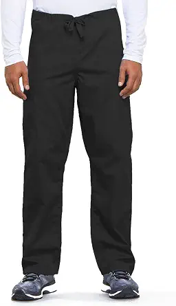 Cherokee Cargo Pant for Men and Women with Zip Fly Front and Adjustable Webbed Drawstring 4100