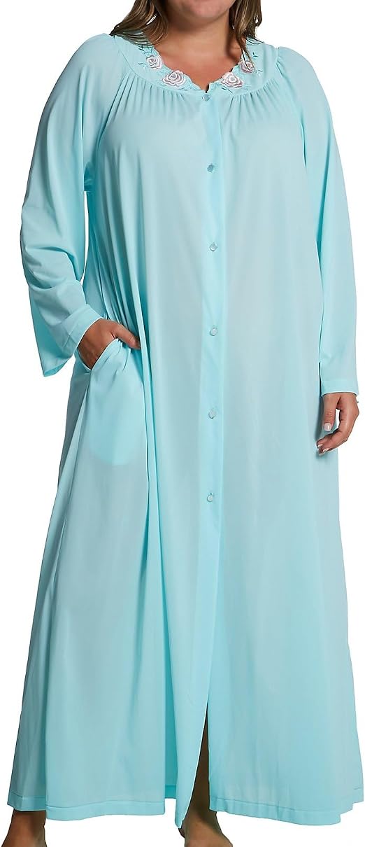 Shadowline Women's Plus-Size Petals 54 Inch Sleeve Long Coat