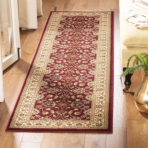 SAFAVIEH Lyndhurst Collection Runner Rug - 2'3" x 16', Red & Ivory, Traditional Oriental Design, Non-Shedding & Easy Care, Ideal for High Traffic Areas in Living Room, Bedroom (LNH553-4012)