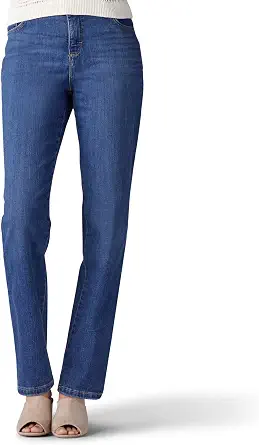 Lee Women's Missy Instantly Slims Classic Relaxed Fit Monroe Straight Leg Jean, Seattle, 18