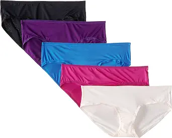Fruit of the Loom Women's 5 Pack Microfiber Low Rise Hipster Panties