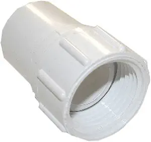 LASCO 15-1623 PVC Hose Adapter with 3/4-Inch Female Hose and 3/4-Inch PVC Pipe Glue Connection, White