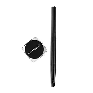 Maybelline New York Eyeliner Glossy Finish, Intense Colour, Long-lasting, 36Hr wear, Lasting Drama Gel Eyeliner,2.5g Black