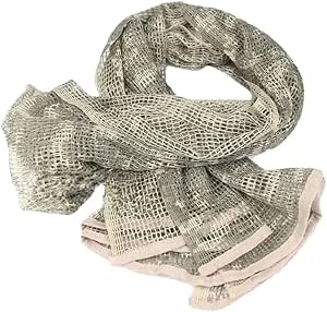 LOOGU Desert Netting Scarf Tactical Miliary Camo Mesh Scarves for Men and Women Wraps ideal for Wargame, Sports & Other Outdoor Activities
