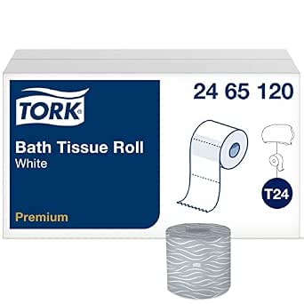 Tork Toilet Paper Roll White T24, Advanced, 2-Ply, 80 x 500 sheets, 24651200
