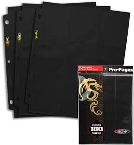 BCW Supplies Black Double-Sided 9-Pocket Pages Holder (10-Pack)