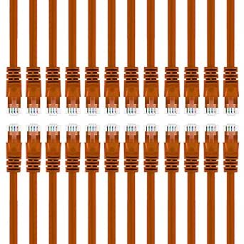 GearIT Cat 6 Ethernet Cable 6 ft (24-Pack) - Cat6 Patch Cable, Cat 6 Patch Cable, Cat6 Cable, Cat 6 Cable, Cat6 Ethernet Cable, Network Cable, Internet Cable - Orange 6 Feet