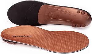 Superfeet Unisex's Memory Foam Comfort Plus Support Shoe Inserts for Anti-Fatigue Replacement Insole, Copper, 5.5-7 Men / 6.5-8 Women