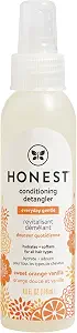 The Honest Company Conditioning Hair Detangler | Leave-in Conditioner + Fortifying Spray | Tear-free, Cruelty-Free, Hypoallergenic | Sweet Orange Vanilla Everyday Gentle, 4 fl oz