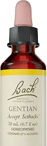 Bach Original Flower Remedies, Gentian for Accepting Setbacks, Natural Homeopathic Flower Essence, Holistic Wellness and Stress Relief, Vegan, 20mL Dropper