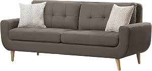Homelegance Deryn 86" Fabric Sofa, Gray