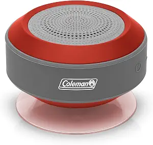 Coleman Waterproof, Hands-Free Speaker for Universal/Smartphones - Red