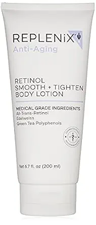 Replenix Retinol Smooth + Tighten Body Lotion - Collagen-Boosting, Regenerating Anti-Aging Body Cream, Reduces Appearance of Stretch Marks, 6.7 oz.
