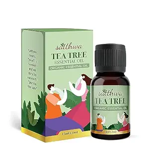 Satthwa Tea Tree Essential Oil 100% Pure and Organic for Skin, Hair, Face, Pimples, Acne, Dandruff, & Underarm and Undiluted Therapeutic Grade Essential Oil (15ML)
