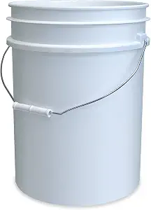 ePackageSupply, 5 Gallon White Plastic Bucket Only - Durable 90 Mil All Purpose Pail - Food Grade Buckets NO LIDS Included - Contains No BPA Plastic - Recyclable - 1 Pack Buckets ONLY