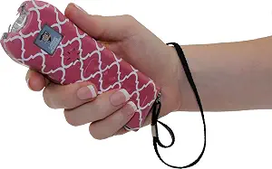 Streetwise Ladies Choice 21 Million Volt Rechargeable Stun Gun with Alarm and Flashlight, Pink Stripe