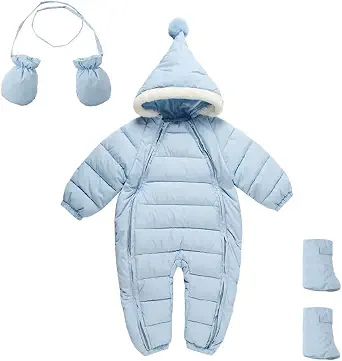 Mud Kingdom Baby Toddler All in One Snowsuit Romper Winter Warm