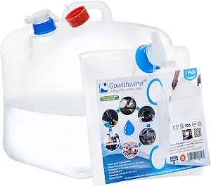 Collapsible Water Container Jug, 5.3 Gallon BPA Free Water Storage Carrier with Spigot, for Camping Backpacking Hiking Outdoors & Emergency, Food-grade Foldable Portable Survival Gear