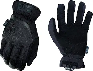 Mechanix Wear: FastFit Tactical Gloves with Elastic Cuff for Secure Fit, Work Gloves with Flexible Grip for Multi-Purpose Use, Durable Touchscreen Capable Safety Gloves for Men (Black, Small)