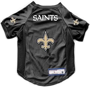 Littlearth NFL New Orleans Saints Stretch Pet Jersey, Team Color, X-Large