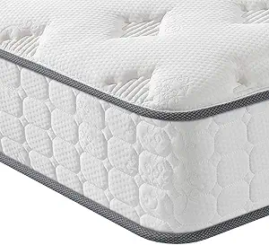 Vesgantti Full Size Mattress, 10 Inch Innerspring Multilayer Hybrid Full Mattress, Ergonomic Design with Breathable Foam and Pocket Spring Mattress Full Size, Tight Top Series Medium Firm Feel