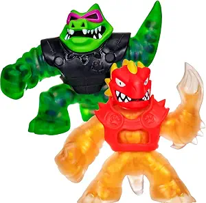 Heroes of Goo Jit Zu Water Blast Versus Pack - 2 Action Figure Pack Including Exclusive Golden Figure, Blazagon Vs Rockjaw