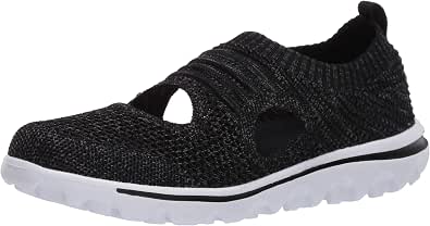 Propet Womens TravelActiv Avid Slip On Walking Walking Sneakers Shoes - Black