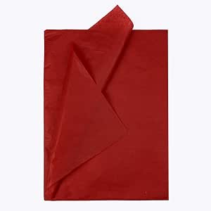 RUSPEPA Red Tissue Paper Gift Wrapping Tissue Paper for Party Decor Gift Wrap DIY Crafts - 19.5 x 27.5 inch - 25 Sheet