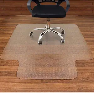 AiBOB Office Chair Mat for Hardwood Floor, 45 X 53 inches, Hard Floor Chair Mats Under Computer Desk, Easy Glide for Rolling Chairs, No Curling