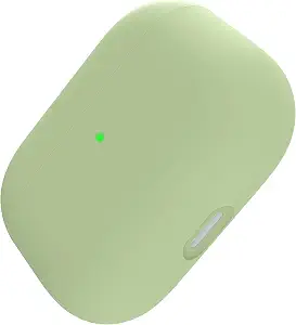 DamonLight AirPods Pro Case [Supprts Mag-Safe Charging] [Seperating Case Design] Shockproof Soft Silicone Cover for Airpods Pro Charging Case (Avocado Green)