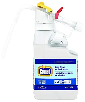 P&G Professional Deep Clean Restroom Cleaner by Comet Professional, Dilute2Go, 4.5 Liter Bottle, Deep-Clean: 4.5 Liters