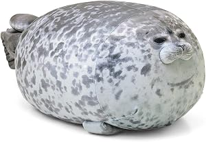 Fortuning's JDS 17.6" Cute Seal Plush Pillow Realistic Cotton Stuffed Animal Plush Toy Lovely Ocean Plushies Animal Hugging Pillow Cushion