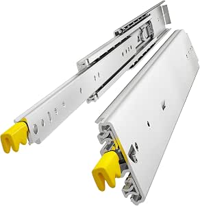 VADANIA 20" Industrial Grade Heavy Duty Drawer Slide with Lock #VD2576, 3" Widening Up to 476lb Load Capacity, 3-Fold Full Extension, Ball Bearing Lock-in & Lock-Out, Side Mount, 1-Pair
