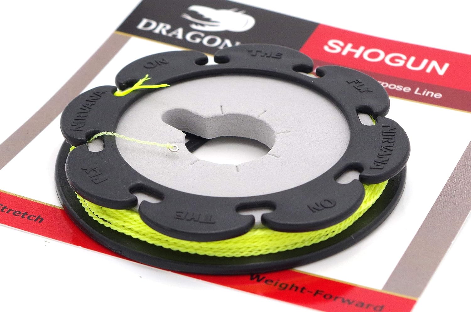 DRAGONtail Shogun Furled Tenkara Line with Line Holder (Light-Weight Yellow All-Purpose line Quality Made in USA)