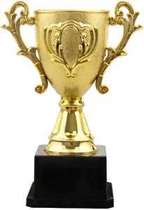 IMIKEYA Gold Trophy Cup Plastic Award Trophies Cups First Place Winner Award Trophies Cup for Sports Tournament Competition Kids Parties