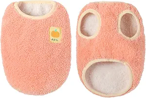 Loyanyy Fleece Lined Dog Vest for Winter Warm Soft Sweater for Small Medium Dog Cat Cute Puppy Kitten Clothes (Large, Orange)