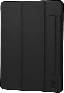 TORRO Magnetic Case Compatible with iPad Mini 6th Gen 2021 - Genuine Leather Cover with [Multiple Viewing Angles] [Wake/Sleep Enabled] (Black)