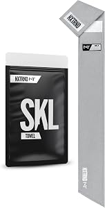 Nxtrnd SKL Football Towel, Thin Sports Towel, Dries Hands & Football Accessories (Light Grey)