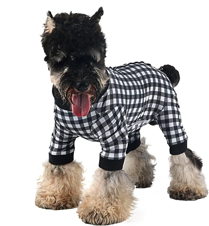 Pawcomon Dog Onesies After Surgery Recovery Suits for Small Medium Large Female Male Neuter Dogs Pet Onesie Collars & Cones Preven Anxiety Bodysuit Anti-Licking Wounds Shirt Longs Sleeve