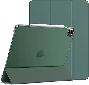 JETech Case for iPad Pro 12.9-Inch (2020/2018 Model, 4th/3rd Generation), Compatible with Pencil, Cover Auto Wake/Sleep (Misty Blue)