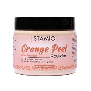STAMIO Orange Peel Powder 100 gm for Face Pack, Skin Care, Mask, DIY | Pure Citrus Aurantium | Natural Sun Dried Santra Chilka | Suitable For All Skin Types Men & Women | In Jar