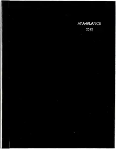 2022 Weekly Appointment Book & Planner by AT-A-GLANCE, 8" x 11", Large, Hardcover, DayMinder, Black (G520H00)