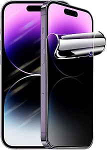 soliocial 【2 Pack】 Hydrogel Film Privacy Screen Protector Compatible with iPhone 14 Pro (6.1"), 【High Sensitivity】【Easy Installation】 Anti-Spy Soft TPU Protective Film (Not Tempered Film)