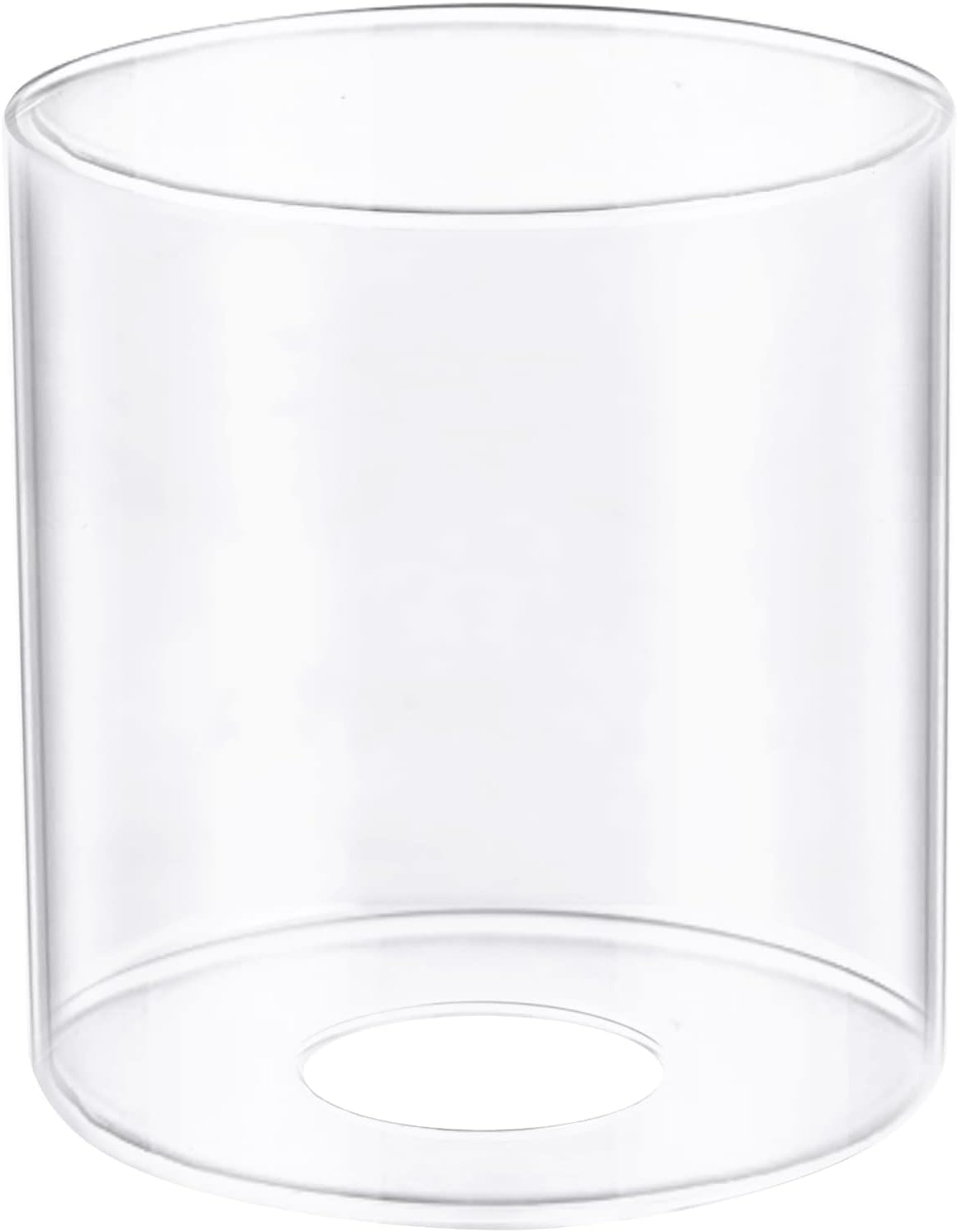 1 Pack Clear Glass Lamp Shade, with 1-5/8" Fitter Opening, Cylinder Glass Lamp Shade Replacement for Table Lamps,Wall Lamps,Pendant lights and Bathroom Vanity lights.